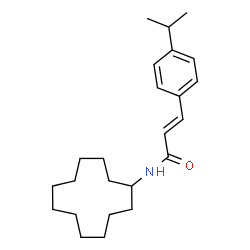 ChemSpider 2D Image | (2E)-N-Cyclododecyl-3-(4-isopropylphenyl)acrylamide | C24H37NO