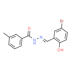 ChemSpider 2D Image | N'-[(E)-(5-Bromo-2-hydroxyphenyl)methylene]-3-methylbenzohydrazide | C15H13BrN2O2