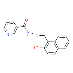 ChemSpider 2D Image | N'-[(E)-(2-Hydroxy-1-naphthyl)methylene]nicotinohydrazide | C17H13N3O2