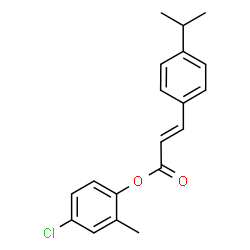 ChemSpider 2D Image | 4-Chloro-2-methylphenyl (2E)-3-(4-isopropylphenyl)acrylate | C19H19ClO2