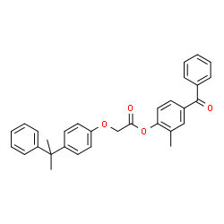 ChemSpider 2D Image | 4-Benzoyl-2-methylphenyl [4-(2-phenyl-2-propanyl)phenoxy]acetate | C31H28O4