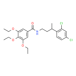 ChemSpider 2D Image | N-[3-(2,4-Dichlorophenyl)butyl]-3,4,5-triethoxybenzamide | C23H29Cl2NO4