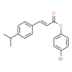 ChemSpider 2D Image | 4-Bromophenyl (2E)-3-(4-isopropylphenyl)acrylate | C18H17BrO2