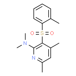 ChemSpider 2D Image | N,N,4,6-Tetramethyl-3-[(2-methylphenyl)sulfonyl]-2-pyridinamine | C16H20N2O2S