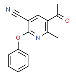 ChemSpider 2D Image | 5-Acetyl-6-methyl-2-phenoxynicotinonitrile | C15H12N2O2