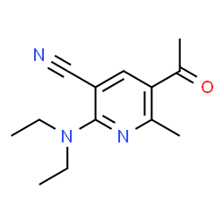 ChemSpider 2D Image | 5-Acetyl-2-(diethylamino)-6-methylnicotinonitrile | C13H17N3O