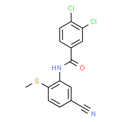 ChemSpider 2D Image | 3,4-Dichloro-N-[5-cyano-2-(methylsulfanyl)phenyl]benzamide | C15H10Cl2N2OS