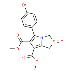 ChemSpider 2D Image | Dimethyl 5-(4-bromophenyl)-1H-pyrrolo[1,2-c][1,3]thiazole-6,7-dicarboxylate 2-oxide | C16H14BrNO5S
