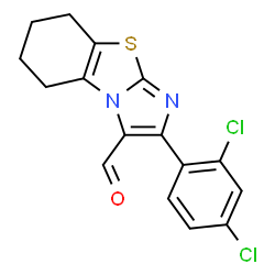 ChemSpider 2D Image | 2-(2,4-Dichlorophenyl)-5,6,7,8-tetrahydroimidazo[2,1-b][1,3]benzothiazole-3-carbaldehyde | C16H12Cl2N2OS