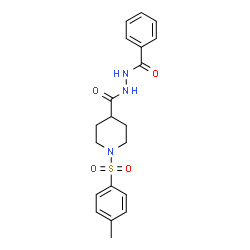 ChemSpider 2D Image | N'-Benzoyl-1-[(4-methylphenyl)sulfonyl]-4-piperidinecarbohydrazide | C20H23N3O4S