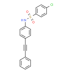 ChemSpider 2D Image | 4-Chloro-N-[4-(phenylethynyl)phenyl]benzenesulfonamide | C20H14ClNO2S