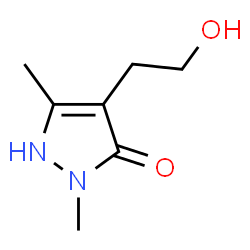 ChemSpider 2D Image | 4-(2-hydroxyethyl)-2,5-dimethyl-1H-pyrazol-3(2H)-one | C7H12N2O2