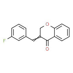 ChemSpider 2D Image | 3-(3-Fluorobenzylidene)-2,3-dihydro-4H-chromen-4-one | C16H11FO2