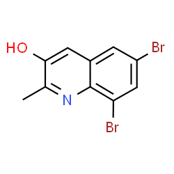 ChemSpider 2D Image | 6,8-Dibromo-2-methyl-3-quinolinol | C10H7Br2NO