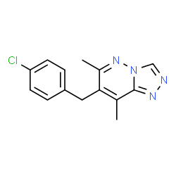 ChemSpider 2D Image | 7-(4-Chlorobenzyl)-6,8-dimethyl[1,2,4]triazolo[4,3-b]pyridazine | C14H13ClN4