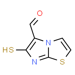 ChemSpider 2D Image | 6-Sulfanylimidazo[2,1-b][1,3]thiazole-5-carbaldehyde | C6H4N2OS2