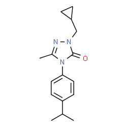 ChemSpider 2D Image | 2-(Cyclopropylmethyl)-4-(4-isopropylphenyl)-5-methyl-2,4-dihydro-3H-1,2,4-triazol-3-one | C16H21N3O