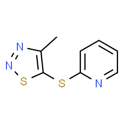 ChemSpider 2D Image | 2-[(4-Methyl-1,2,3-thiadiazol-5-yl)sulfanyl]pyridine | C8H7N3S2