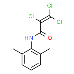 ChemSpider 2D Image | 2,3,3-Trichloro-N-(2,6-dimethylphenyl)acrylamide | C11H10Cl3NO