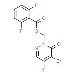 ChemSpider 2D Image | (4,5-Dibromo-6-oxo-1(6H)-pyridazinyl)methyl 2,6-difluorobenzoate | C12H6Br2F2N2O3