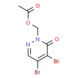 ChemSpider 2D Image | (4,5-Dibromo-6-oxo-1(6H)-pyridazinyl)methyl acetate | C7H6Br2N2O3