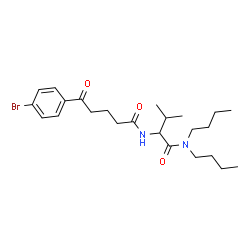 ChemSpider 2D Image | N~2~-[5-(4-Bromophenyl)-5-oxopentanoyl]-N,N-dibutylvalinamide | C24H37BrN2O3