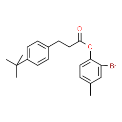 ChemSpider 2D Image | 2-Bromo-4-methylphenyl 3-(4-tert-butylphenyl)propanoate | C20H23BrO2