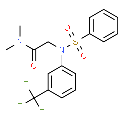 ChemSpider 2D Image | N,N-Dimethyl-N~2~-(phenylsulfonyl)-N~2~-[3-(trifluoromethyl)phenyl]glycinamide | C17H17F3N2O3S