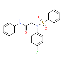 ChemSpider 2D Image | N~2~-(4-Chlorophenyl)-N-phenyl-N~2~-(phenylsulfonyl)glycinamide | C20H17ClN2O3S