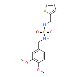 ChemSpider 2D Image | N-(3,4-Dimethoxybenzyl)-N'-(2-thienylmethyl)sulfuric diamide | C14H18N2O4S2