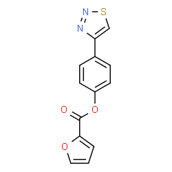 ChemSpider 2D Image | 4-(1,2,3-Thiadiazol-4-yl)phenyl 2-furoate | C13H8N2O3S