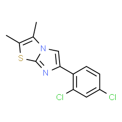 ChemSpider 2D Image | 6-(2,4-Dichlorophenyl)-2,3-dimethylimidazo[2,1-b][1,3]thiazole | C13H10Cl2N2S