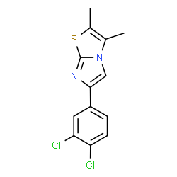 ChemSpider 2D Image | 6-(3,4-Dichlorophenyl)-2,3-dimethylimidazo[2,1-b][1,3]thiazole | C13H10Cl2N2S