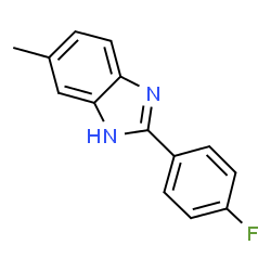 ChemSpider 2D Image | 2-(4-Fluorophenyl)-5-methyl-1H-benzimidazole | C14H11FN2