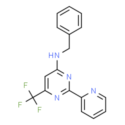 ChemSpider 2D Image | N-Benzyl-2-(2-pyridinyl)-6-(trifluoromethyl)-4-pyrimidinamine | C17H13F3N4
