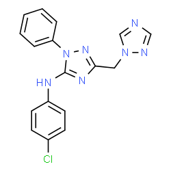 ChemSpider 2D Image | N-(4-Chlorophenyl)-1-phenyl-3-(1H-1,2,4-triazol-1-ylmethyl)-1H-1,2,4-triazol-5-amine | C17H14ClN7