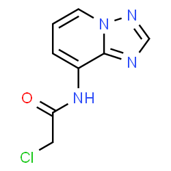 ChemSpider 2D Image | 2-Chloro-N-([1,2,4]triazolo[1,5-a]pyridin-8-yl)acetamide | C8H7ClN4O