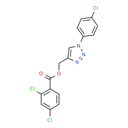 ChemSpider 2D Image | [1-(4-Chlorophenyl)-1H-1,2,3-triazol-4-yl]methyl 2,4-dichlorobenzoate | C16H10Cl3N3O2