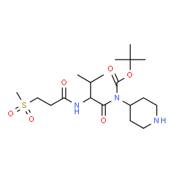 ChemSpider 2D Image | 2-Methyl-2-propanyl {N-[3-(methylsulfonyl)propanoyl]valyl}4-piperidinylcarbamate | C19H35N3O6S