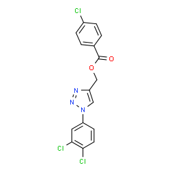 ChemSpider 2D Image | [1-(3,4-Dichlorophenyl)-1H-1,2,3-triazol-4-yl]methyl 4-chlorobenzoate | C16H10Cl3N3O2