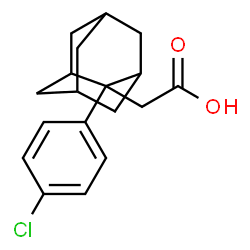 ChemSpider 2D Image | [2-(4-Chlorophenyl)adamantan-2-yl]acetic acid | C18H21ClO2