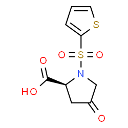 ChemSpider 2D Image | 4-Oxo-1-(2-thienylsulfonyl)-L-proline | C9H9NO5S2