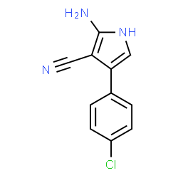ChemSpider 2D Image | 2-Amino-4-(4-chlorophenyl)-1H-pyrrole-3-carbonitrile | C11H8ClN3