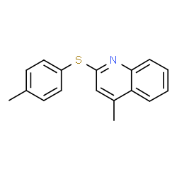 ChemSpider 2D Image | 4-Methyl-2-[(4-methylphenyl)sulfanyl]quinoline | C17H15NS
