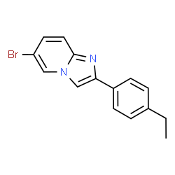 ChemSpider 2D Image | 6-Bromo-2-(4-ethylphenyl)imidazo[1,2-a]pyridine | C15H13BrN2