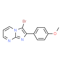 ChemSpider 2D Image | 3-Bromo-2-(4-methoxyphenyl)imidazo[1,2-a]pyrimidine | C13H10BrN3O