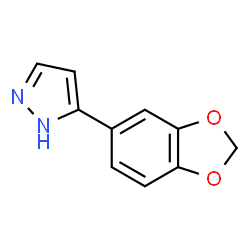 ChemSpider 2D Image | 5-(1,3-Benzodioxol-5-yl)-1H-pyrazole | C10H8N2O2