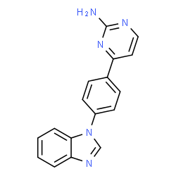 ChemSpider 2D Image | 4-[4-(1H-Benzimidazol-1-yl)phenyl]-2-pyrimidinamine | C17H13N5