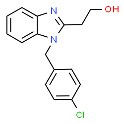 ChemSpider 2D Image | 2-[1-(4-Chlorobenzyl)-1H-benzimidazol-2-yl]ethanol | C16H15ClN2O