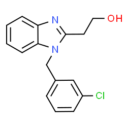 ChemSpider 2D Image | 2-[1-(3-Chlorobenzyl)-1H-benzimidazol-2-yl]ethanol | C16H15ClN2O